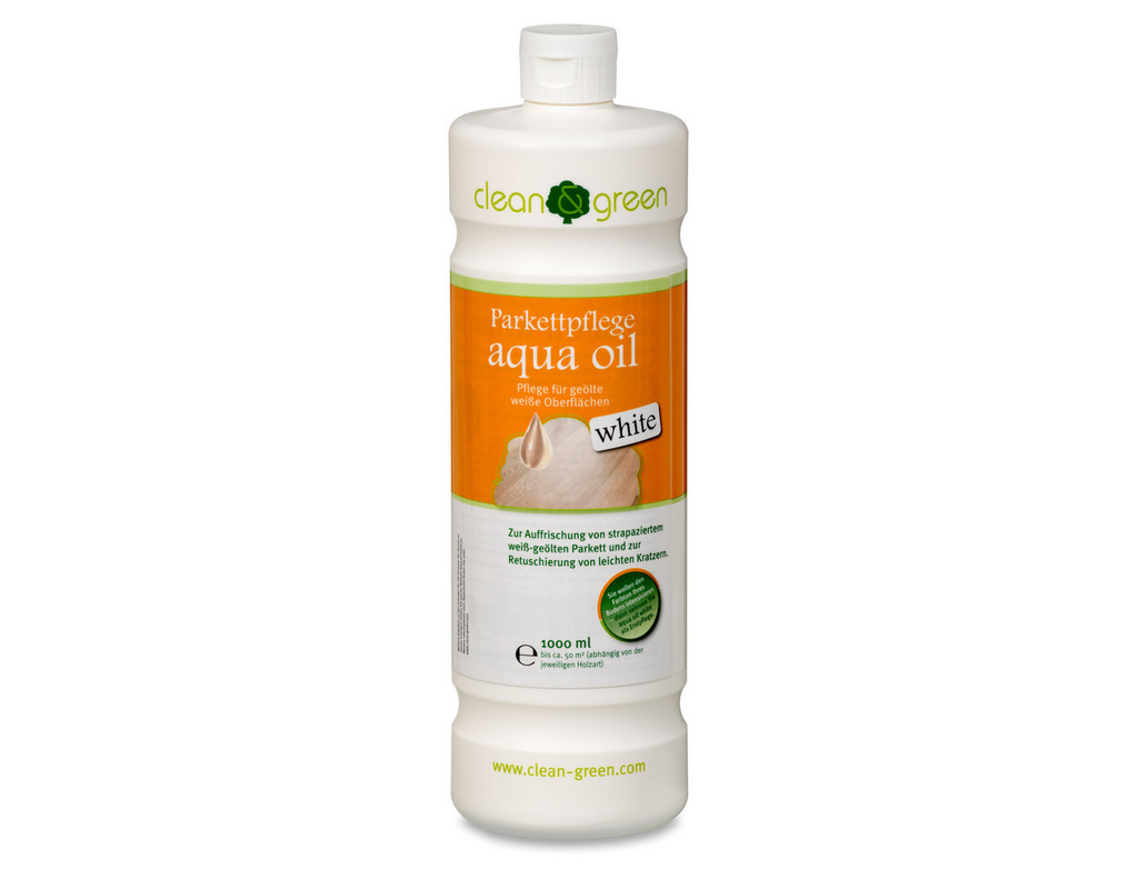 clean & green aqua oil (Internat.) white für geölte Oberflächen 1L