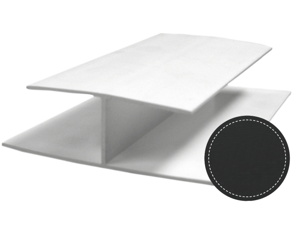 H-Profile mit 17mm Aufnahme einseitig Anthrazitgrau Renolit Nr. 701605