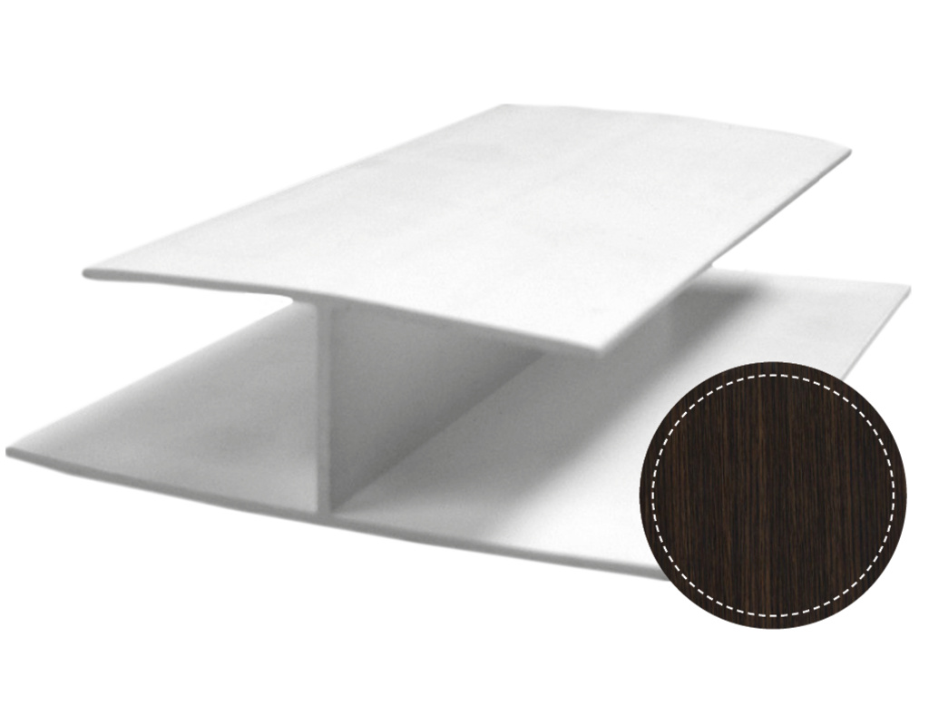 H-Profile mit 17mm Aufnahme Dekor Nr. 3167004 Mooreiche