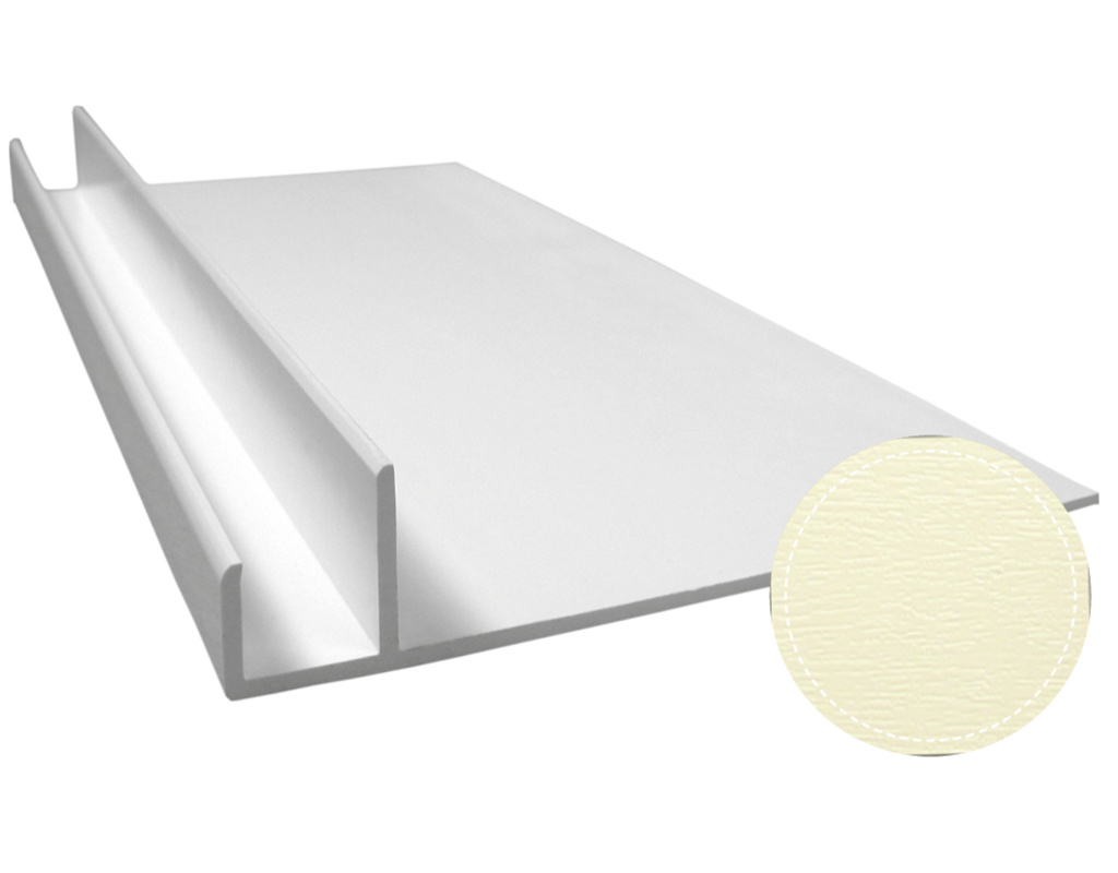 F-Profil 17mm Aufnahme 150mm Schenkellänge, 6m lang Cremeweiß 137905
