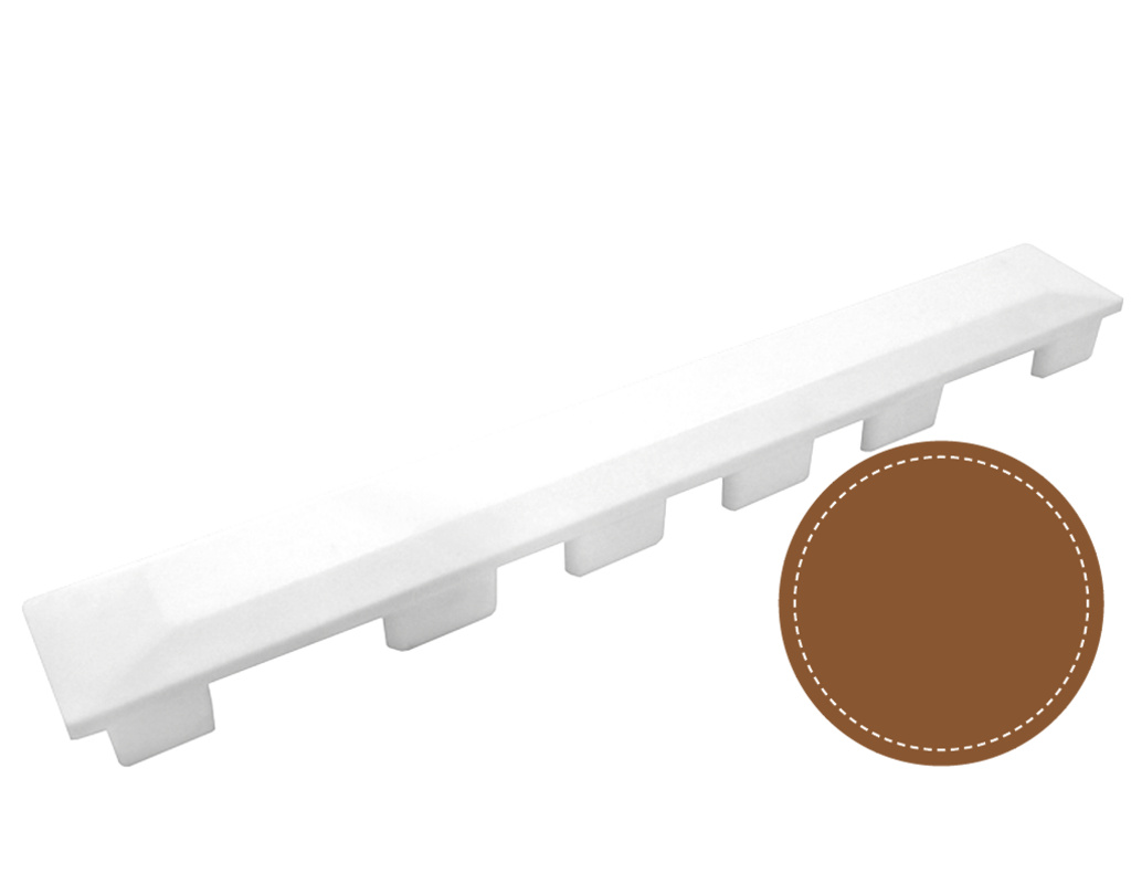 Endkappe für 150er Stirnprofil GJ 400 RAL 8003 Lehmbraun (Golden Oak) lackiert