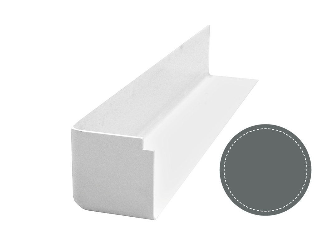 Bauprofilsystem AE 03 Außen-Eckverbinder Basaltgrau RAL 7012
