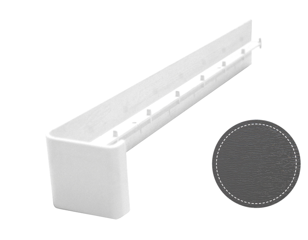 Bauprofilsystem VB 03 Verbindungsstücke Basaltgrau RAL 7012 foliert