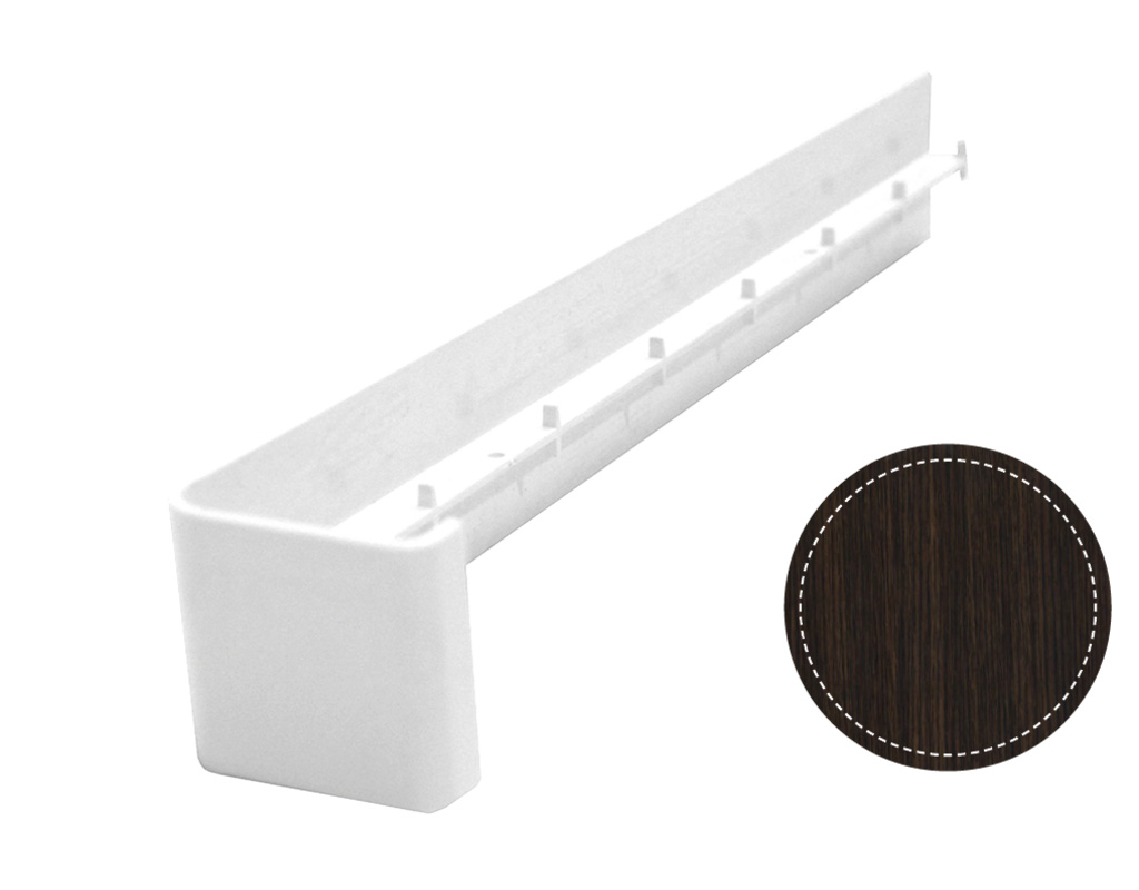 Bauprofilsystem VB 03 Verbindungsstücke Mooreiche foliert