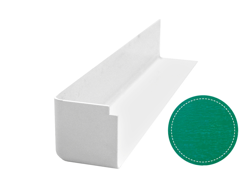 Bauprofilsystem AE 03 Außen-Eckverbinder Moosgrün foliert