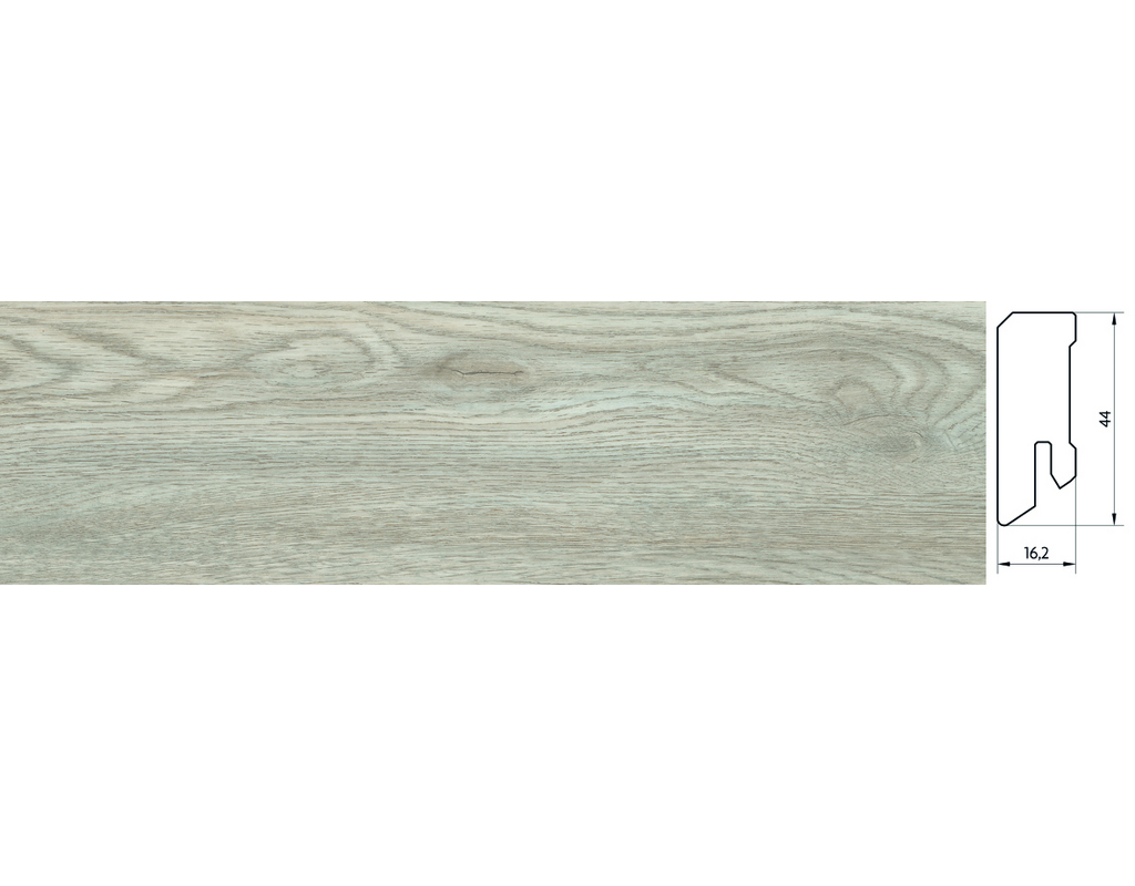 Designervinyl Steckfußleiste Antigua (L-1909 Ziereiche silber)