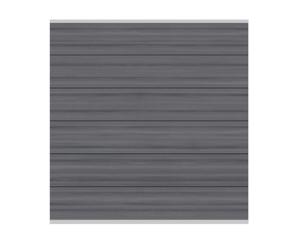 System WPC Platinum XL Zaun-Set Grau 178x183cm