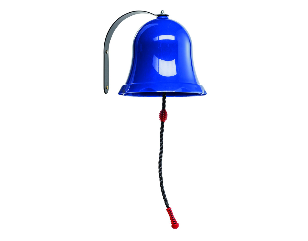RING Glocke blau aus PP inkl. Holzschrauben und Halterung