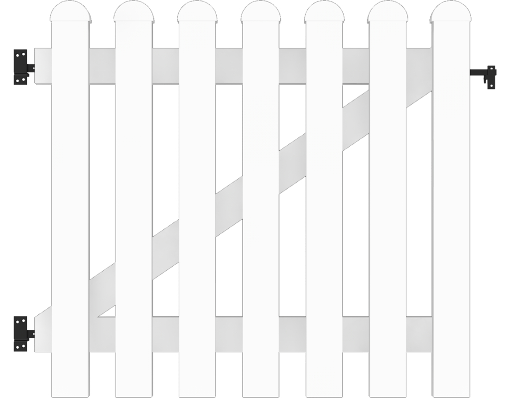 BasicLine Pforte 1-flg. Weiß 100x90cm