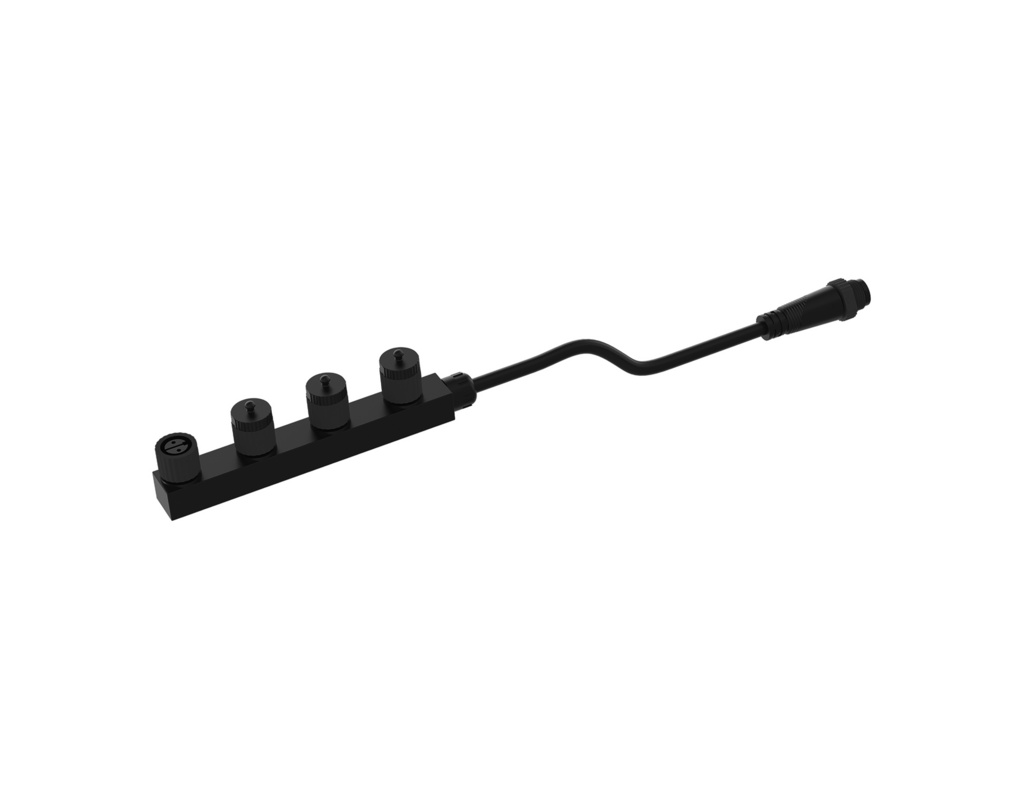 4-fach Verteiler (megalite, Stecker und Kupplung IP 68)