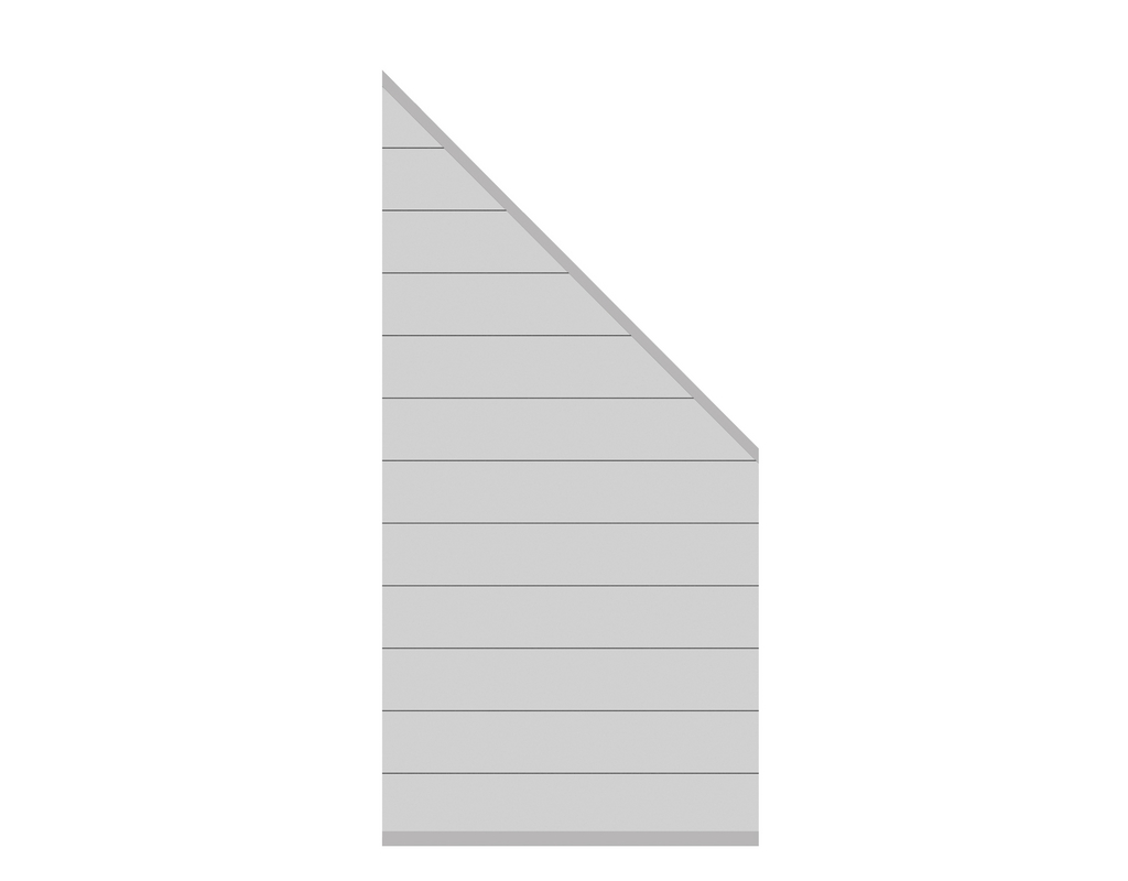 SYSTEM Zaun-Anschluss-Set ALU silber 89x180cm