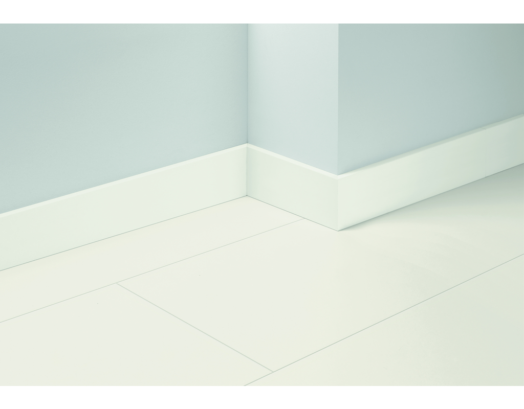 Sockelleiste 21 Uni weiß D001 2570x100x25mm
