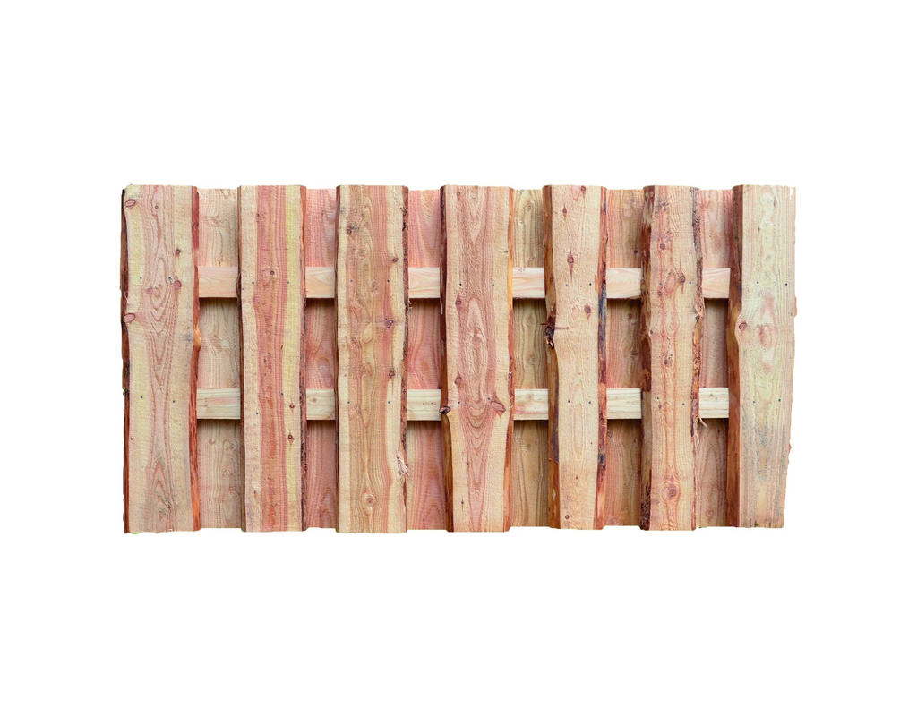 JÜTLAND-Zaunelement Lärche, 180x90 cm sägerau, mit Baumkante