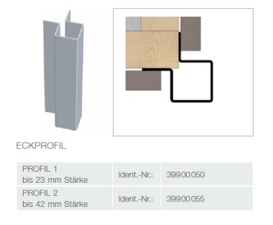 Zubehör - Aluminiumprofile - Eckprofil