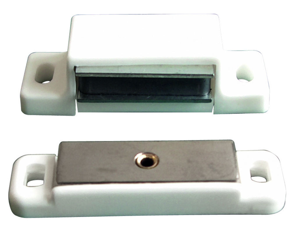 Magnetschnäpper mit beweglicher Platte 5kg weiß (2 Stück)