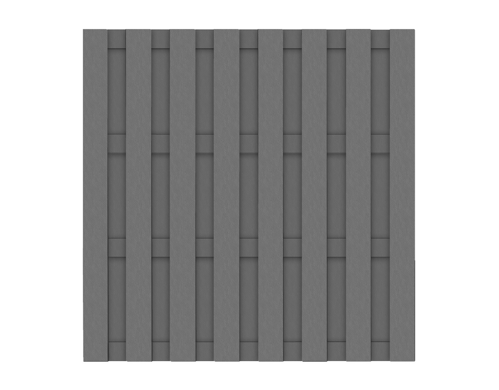 WPC Lamellenzaun Basic grau