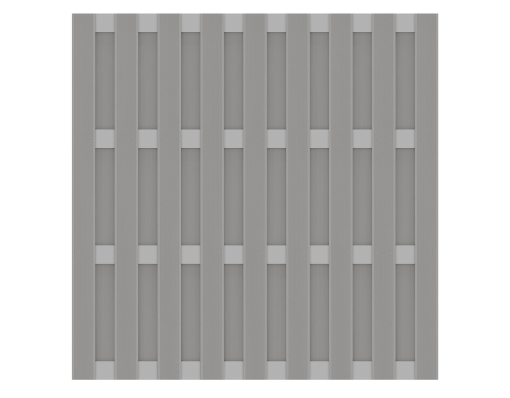 JUMBO WPC grau Alu-Riegel 179x179cm