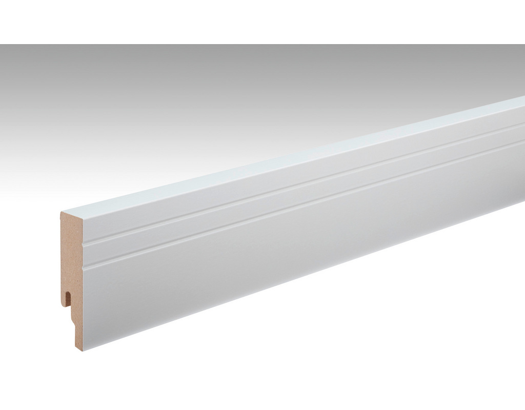 Dekor-Fußleiste Profil 19 PK 324 Uni weiß