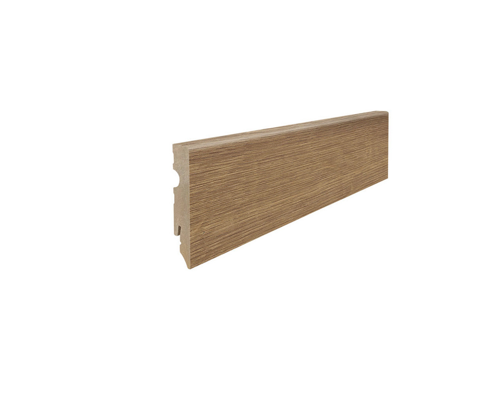 Sockelleiste für Laminatboden MDF-foliert 15 x 80 mm Kubus