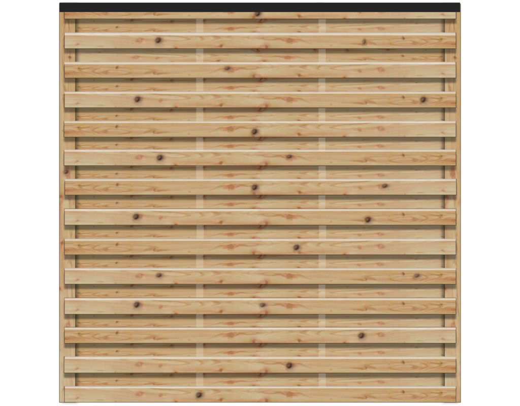 Systemzaun Toledo Lärche natur 180x180cm, Rhombusfeld und Befestigung