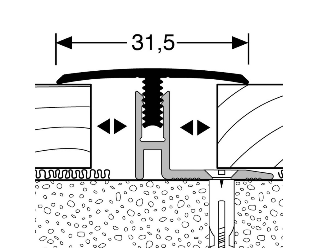 Übergangsprofil Monoclip Typ 558/558 H