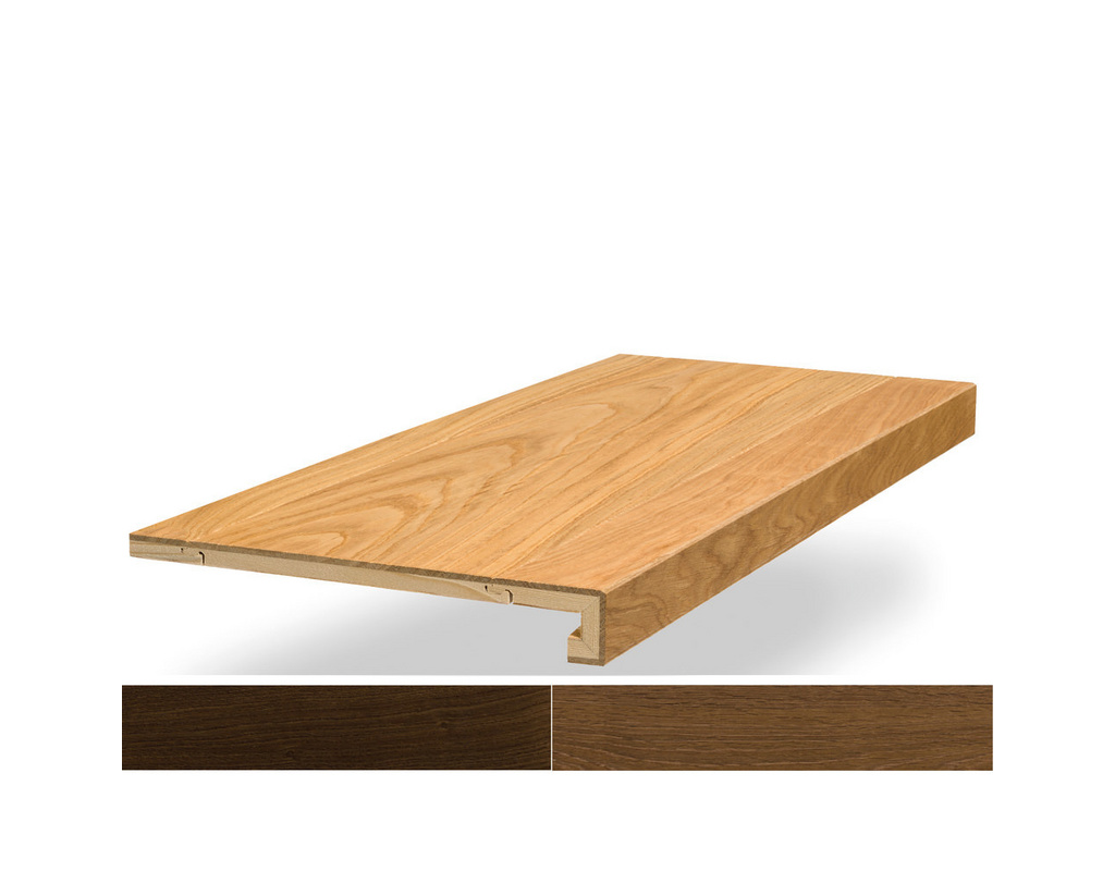 Formatplatte Klassik SB gewendelte Stufe PG2 Bernsteineiche, Achateiche