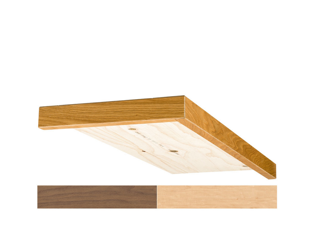 Seitliche Winkelkante SB einseitig für Formatplatte Klassik PG3 Nussbaum, Canad.Ahorn