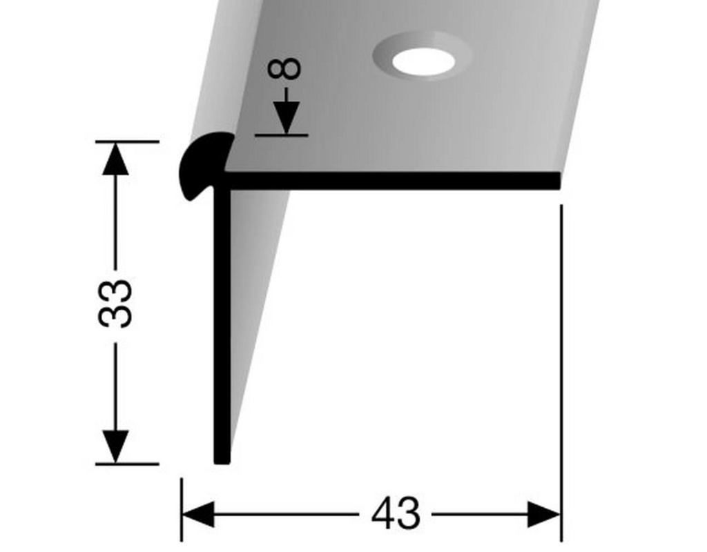 Treppenprofil Disano LifeAqua Typ 875 Länge 250 cm