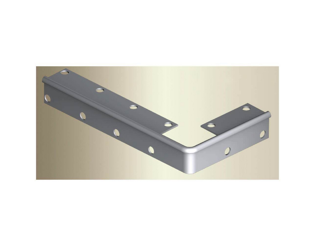 Treppenprofil Disano Project Typ 870 EC Silber Länge 150x30cm