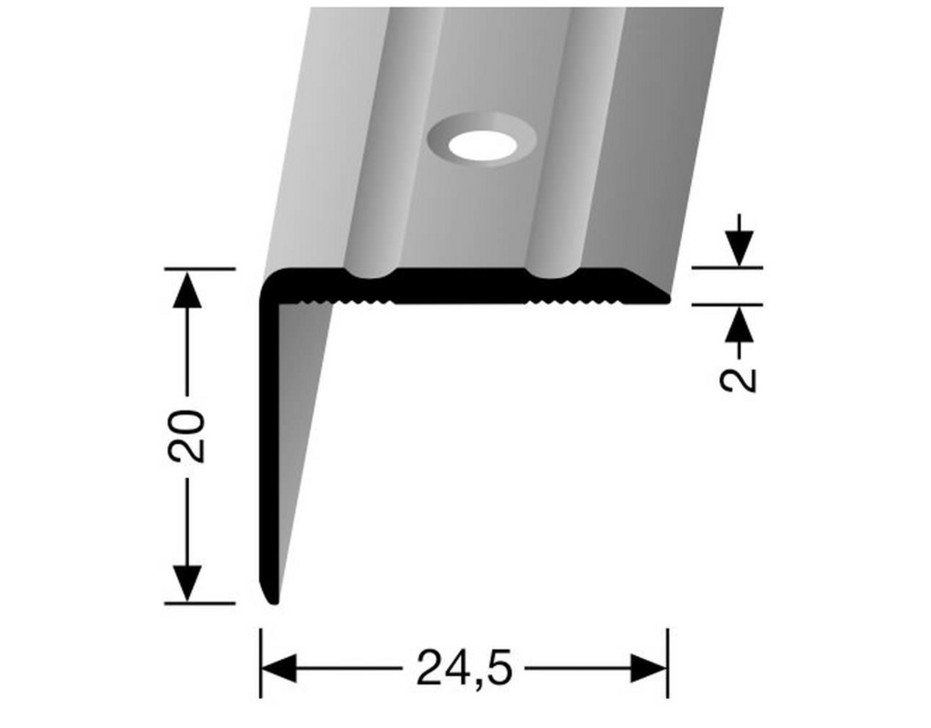 Winkelprofil Typ 235 Silber Länge 270 cm