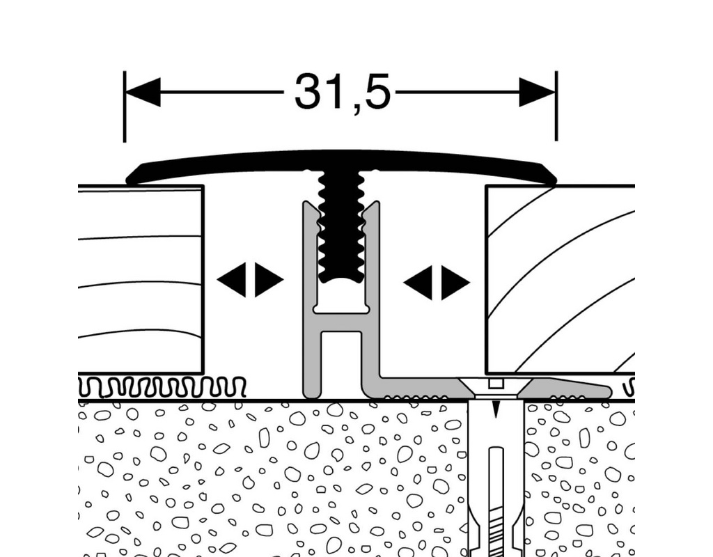 Übergangsprofil Monoclip Typ 561/561 H