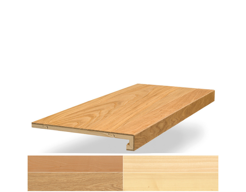 Formatplatte Klassik SB gerade Stufe 1080-2180mm PG1 Eiche,Buche gedämpft, Esche,Bergah.