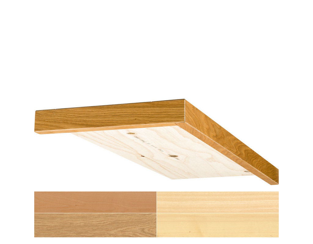 Seitliche Winkelkante SB beids. für Formatplatte Klassik PG1 Eiche,Buche gedämpft, Esche,Bergah.