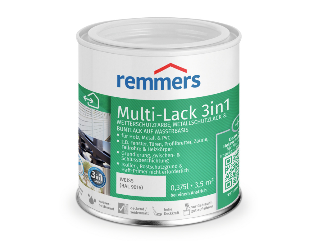 Multi-Lack 3in1 weiß (RAL 9016), 0,375l