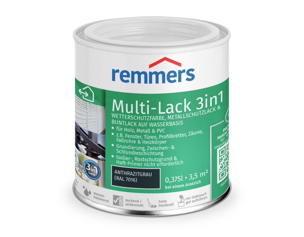 Multi-Lack 3in1 anthrazitgrau (RAL 7016), 0,375l