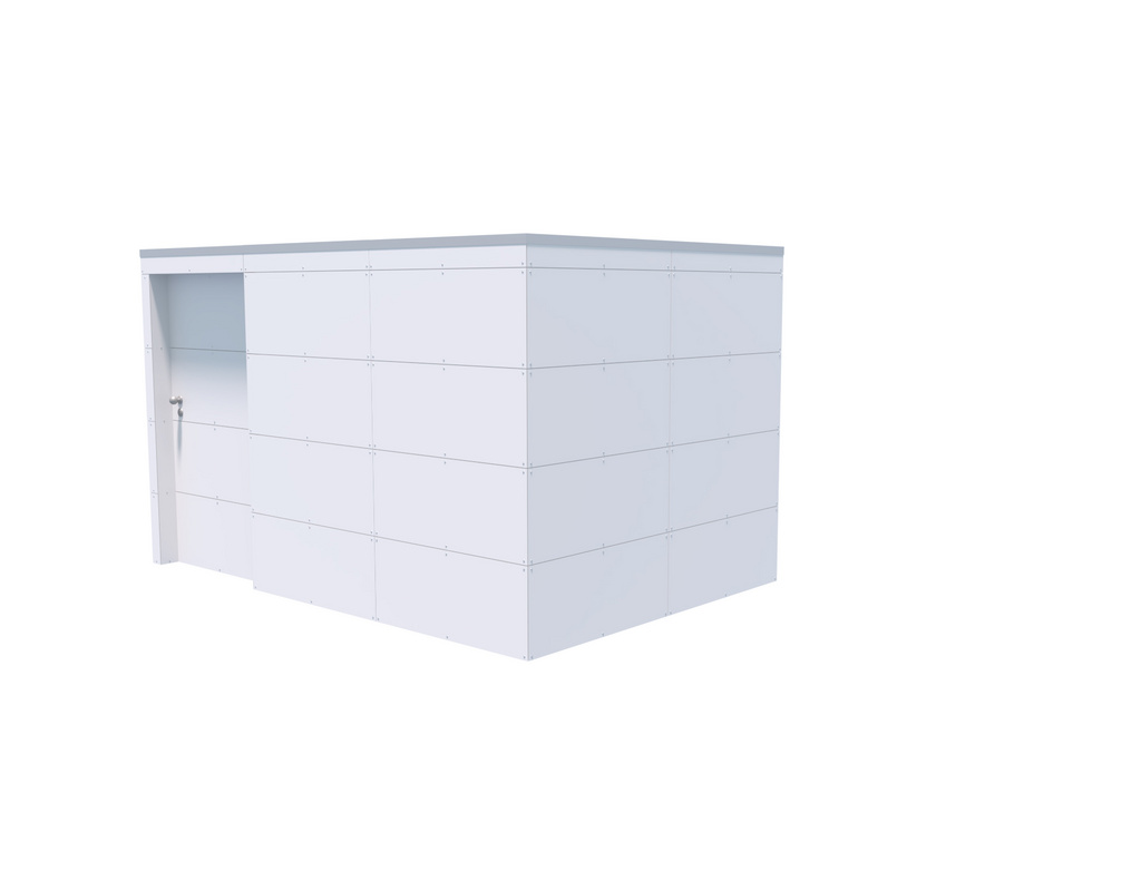 HPL Design-Gartenhaus 360x240 cm Weiß inkl. Montagematerial HPG15W