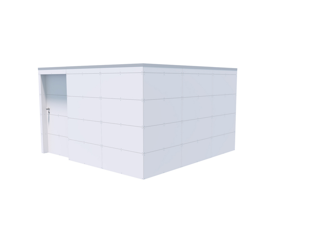 HPL Design-Gartenhaus 360x360 cm Weiß inkl. Montagematerial HPG20W