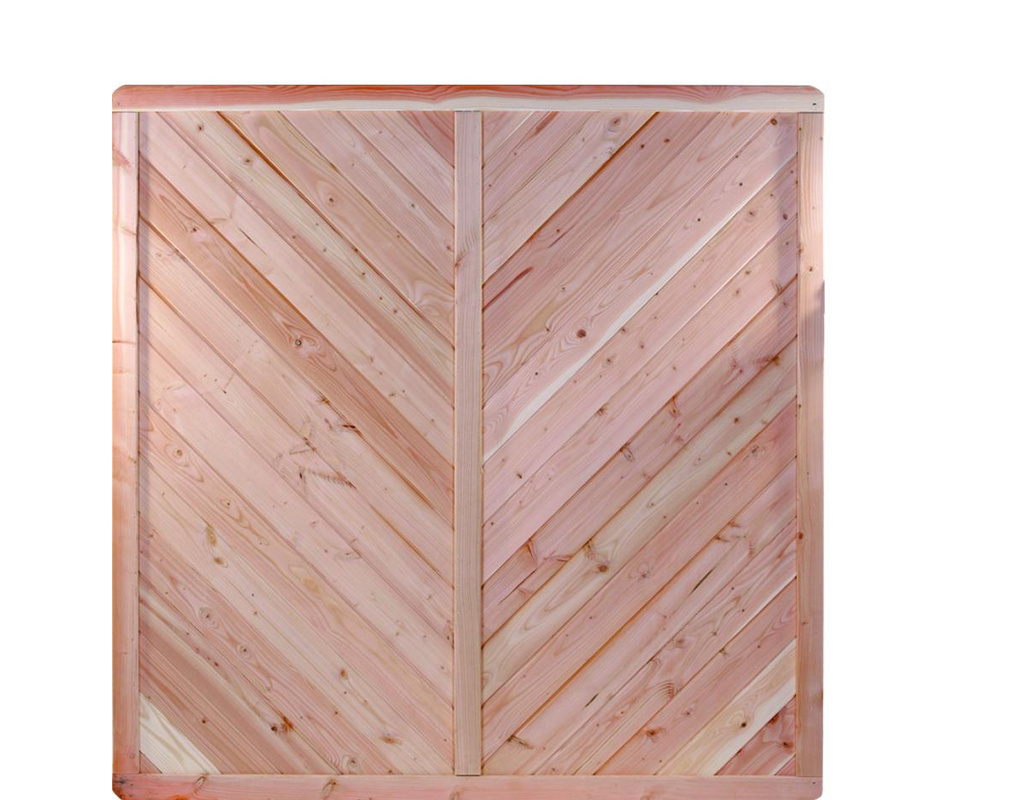 Massivzaun Nizza Douglasie unbehandelt gerade 179x179cm N05