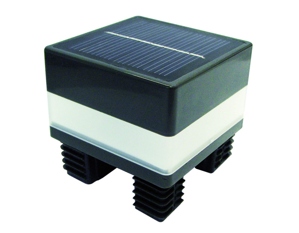 LED-Pfostenkappe für 68x68mm Steckzaunpfosten, inkl. Solarmodul mit
