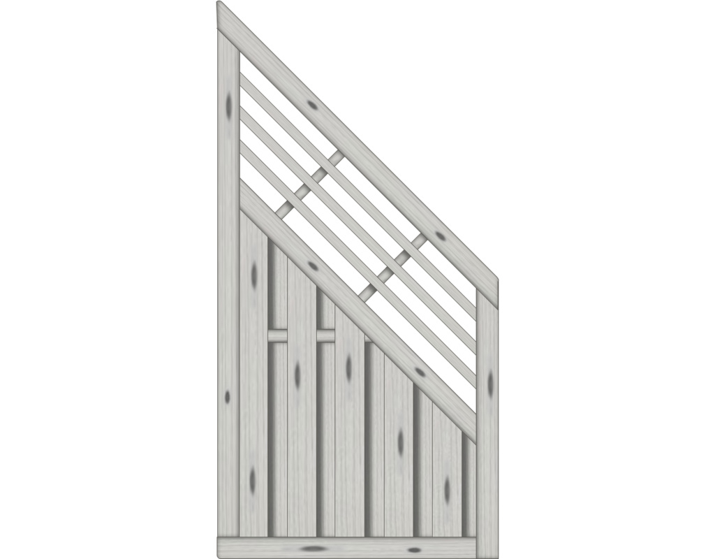 Locarno Dichtzaun Fichte Grau 90x180/90cm