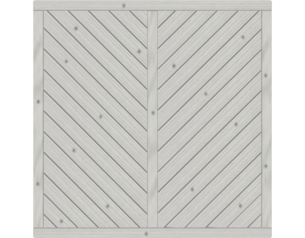 Lugano Dichtzaun, Fichte Grau 180x180cm, geschlossen