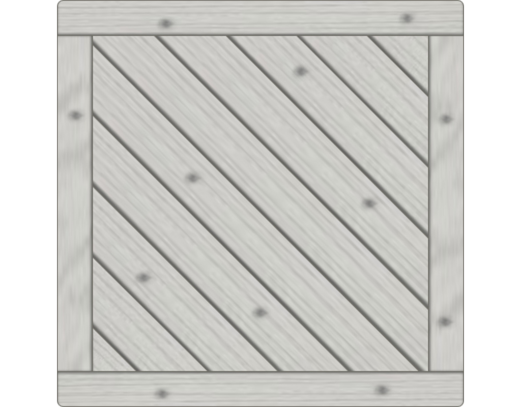 Lugano Vorgartenzaun, Fichte Grau 90x90cm, geschlossen