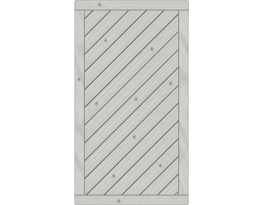 Lugano Dichtzauntür, Fichte Grau 100x180cm, geschlossen