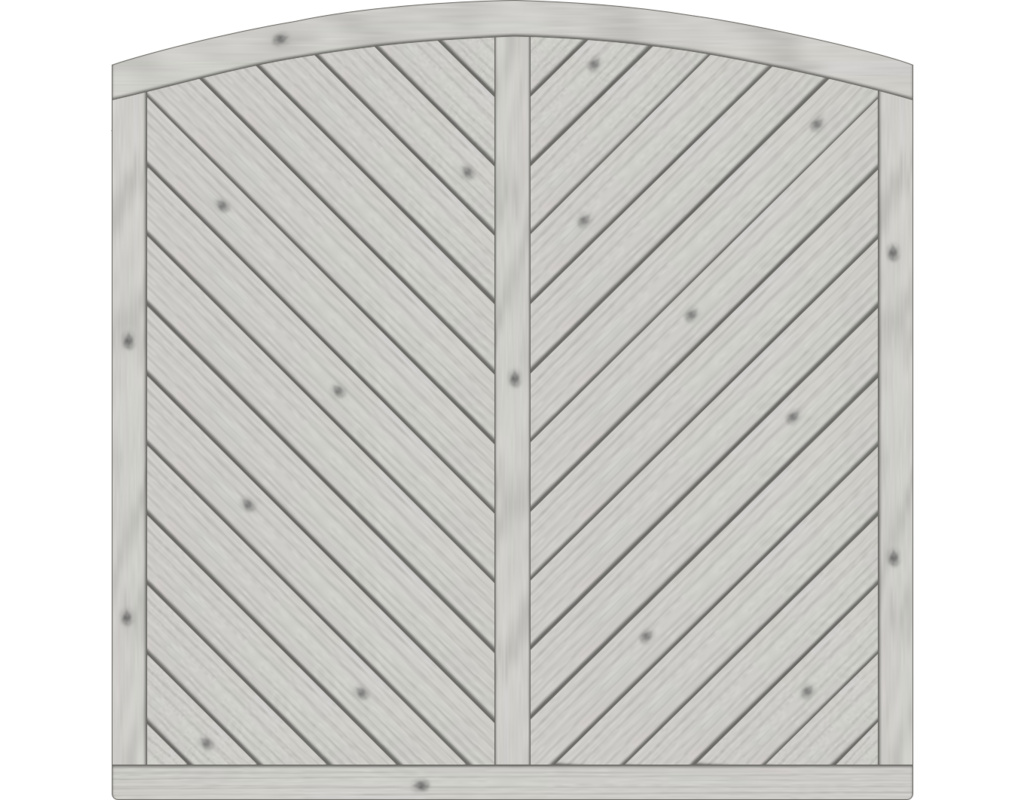 Lyon Dichtzaun, Fichte Grau 180x180/165cm, geschlossen