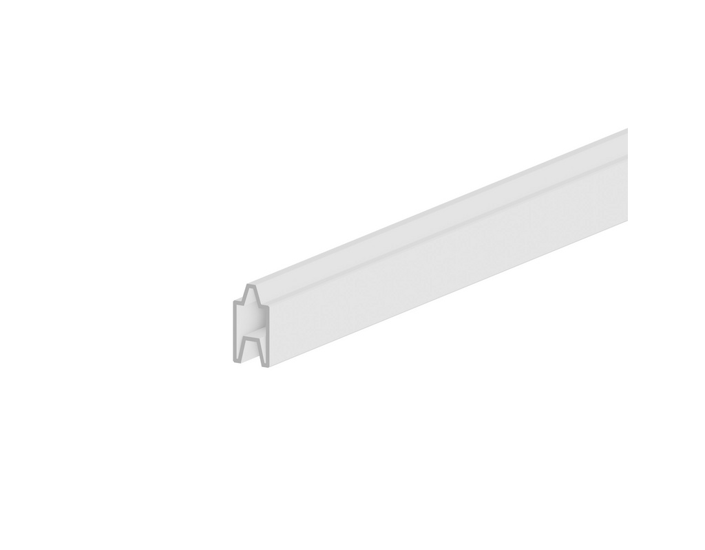 SYSTEM Abschluss unten/Des.-Profil weiß 179x2x3cm