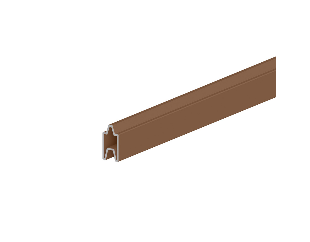 SYSTEM Abschluss unten/Des.-Profil Alu bambus 233x2x3cm