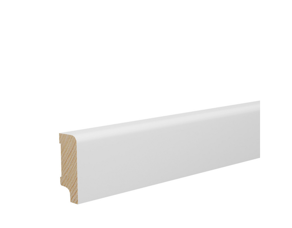 Sockelleiste weiß Parkett/DISANO - ohne Clipfräsung