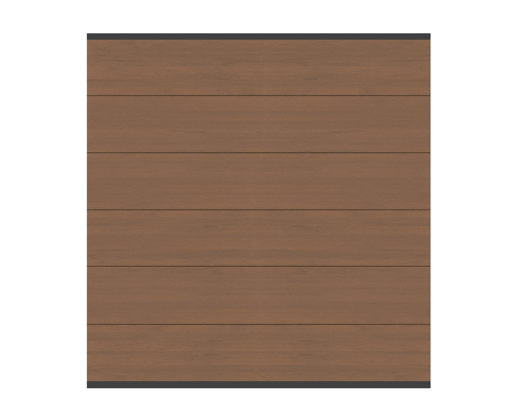 SYSTEM WPC XL Zaunfeld-Set mandel, Ant.Leiste 178x148x2cm