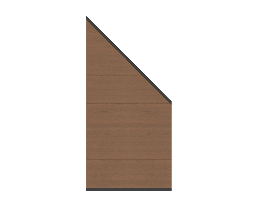 SYSTEM WPC XL Zaun-Anschluss-Set mandel 91x184/94x2cm