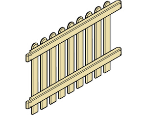 Zaunelement "geschlossen-oben"
